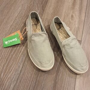 Sanuk Women's Pair O Dice Slip On Sneakers, Harbor Mist,  Size 7, New With Tag